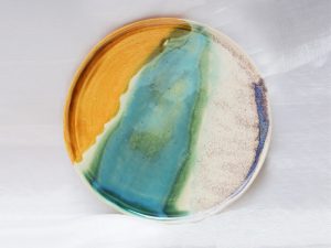 Color Stripe Ceramic Plate